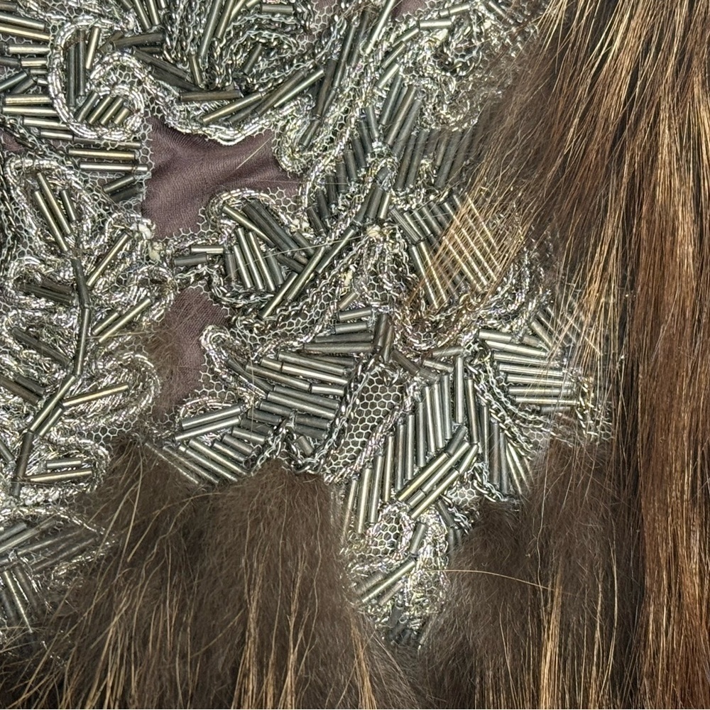 Vintage Runway Roberto Cavalli Silver Fox Fur Cropped Jacket IT 42 - Picture 4 of 9